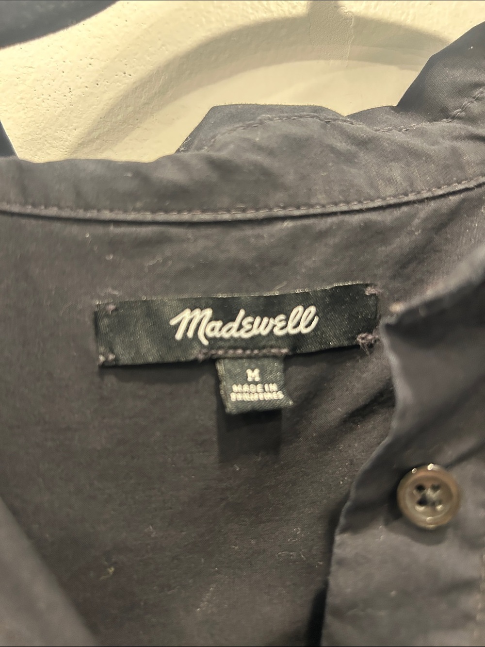 Madewell Black Courier Shirt Oversized Button Down M - Picture 3 of 4